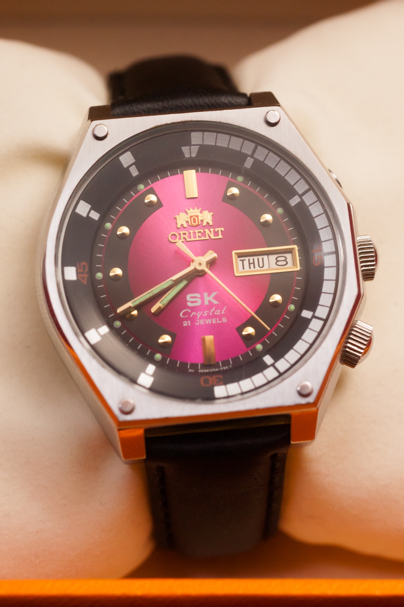 レア　ORIENT SK Cristal 腕時計　希少盤面　オリエント腕周り17